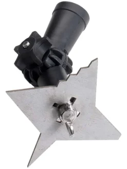 Wenko Gartendekoration<4-Zack Fugenkratzer in Schwarz/ Silber - Ø 10 cm