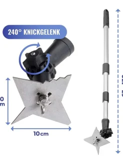 Wenko Gartendekoration<4-Zack Fugenkratzer in Schwarz/ Silber - Ø 10 cm