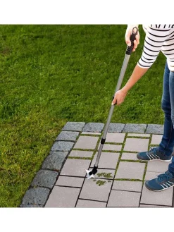 Wenko Gartendekoration<4-Zack Fugenkratzer in Schwarz/ Silber - Ø 10 cm