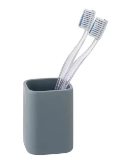 Wenko Badaccessoires<Zahnbürstenhalter ''Hexa'' in Grau - (B)6,5 x (H)9 x (T)6,5 cm