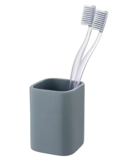 Wenko Badaccessoires<Zahnbürstenhalter ''Hexa'' in Grau - (B)6,5 x (H)9 x (T)6,5 cm
