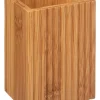 WellHome Badaccessoires<Zahnbürstenhalter in Helllbraun - (B)8,4 x (H)12,6 x (T)6,6 cm