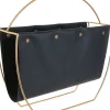 Rétro Chic Kisten & Körbe<Zeitschriftenhalter in Schwarz/ Gold - (B)41 x (H)40 x (T)13 cm