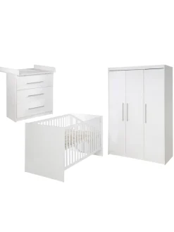 roba Möbel-Sets<Zimmerset Maren Weiß mit Kombi-Bett, Kommode & 3-türigem Schrank