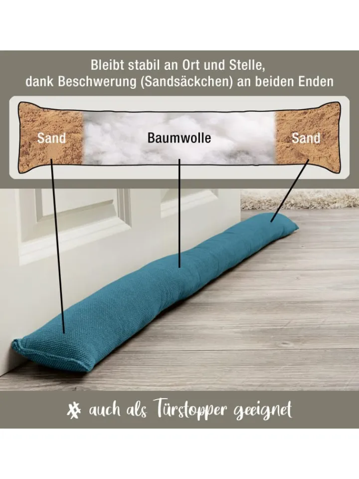 Erwin Müller Tür- & Zugluftstopper<Zugluftstopper London in türkis