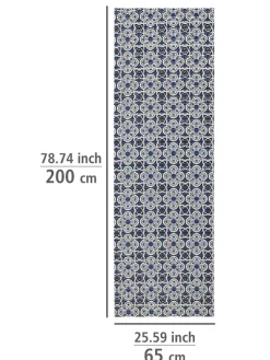 Wenko Outdoorteppiche<Zuschneidbarer Teppich "Mosaic" in Blau - (L)200 x (B)65 cm