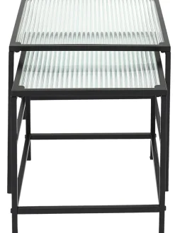 THE HOME DECO FACTORY Tische<Zweisatztische in Schwarz