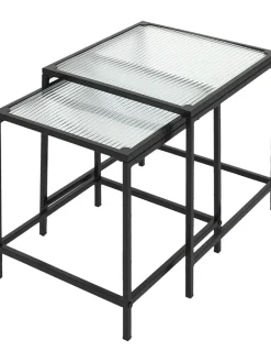 THE HOME DECO FACTORY Tische<Zweisatztische in Schwarz