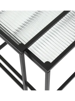 THE HOME DECO FACTORY Tische<Zweisatztische in Schwarz