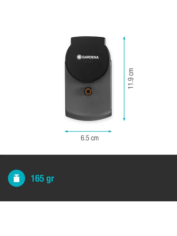 Gardena Gartendekoration<Zwischenstecker "Smart Power" in Grau - (B)6,5 x (H)11,9 cm